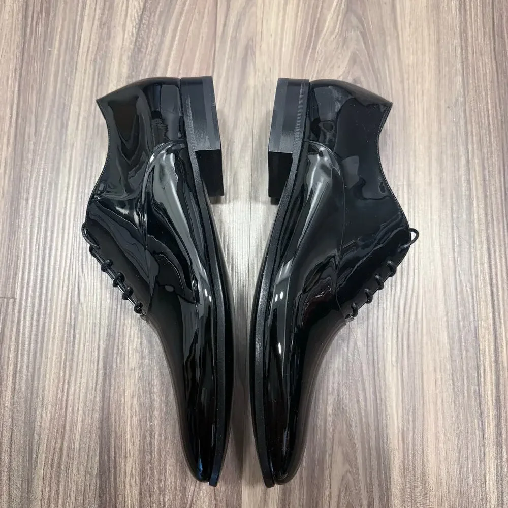 J.M. Weston Black Patent Leather Oxford Shoes w/ Box UK 7